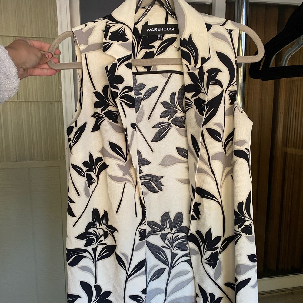 Long floral vest